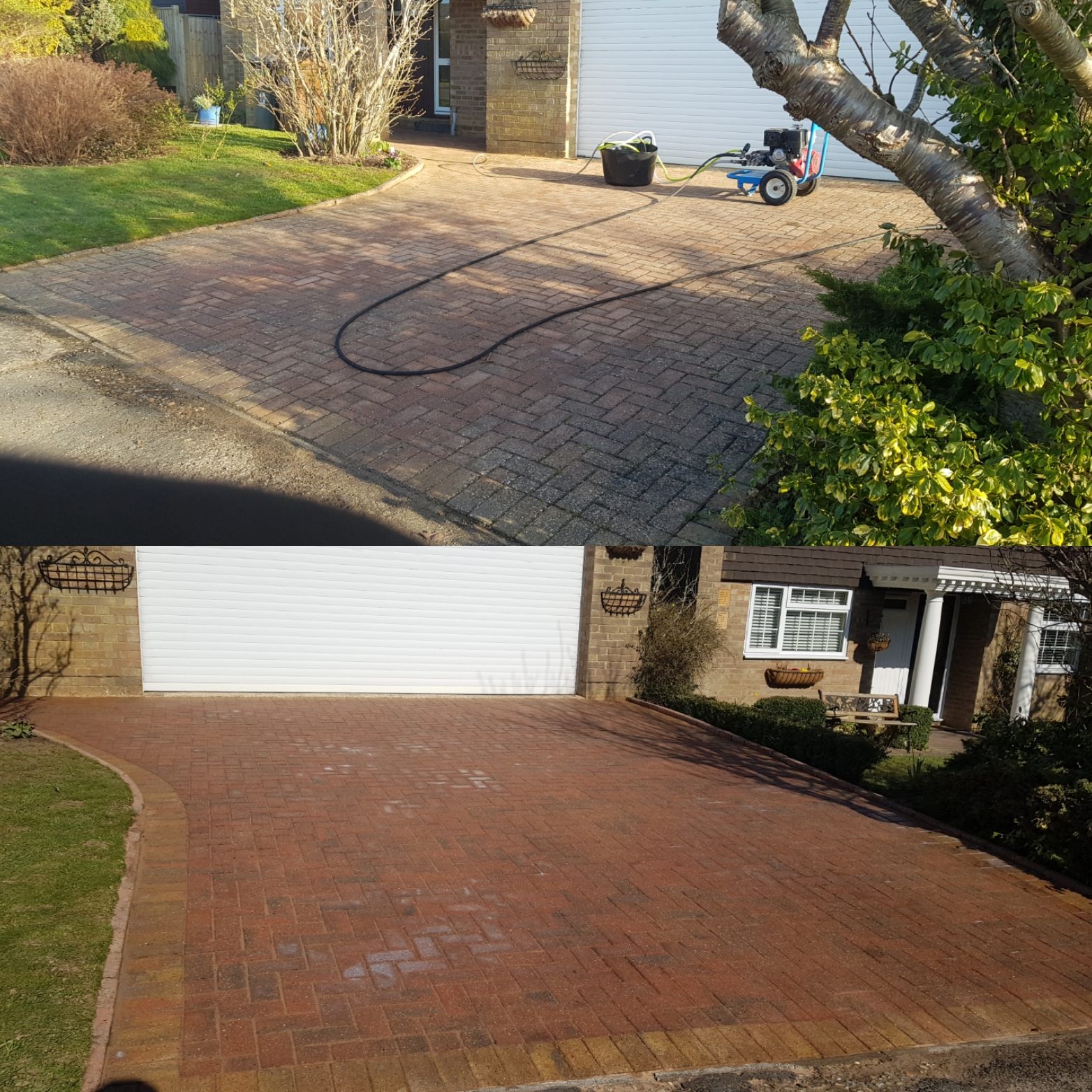 Driveway cleaned and sealed in Uckfield
