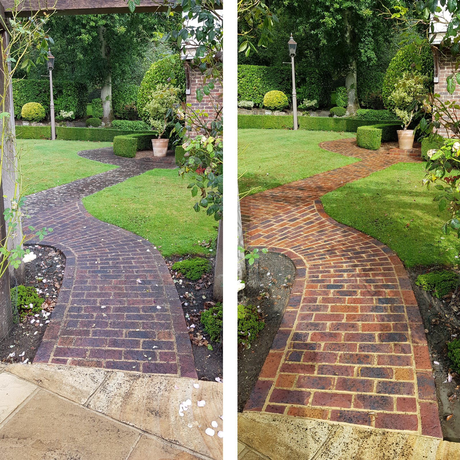 Paths and Walkways cleaning today in Cuckfield West Sussex